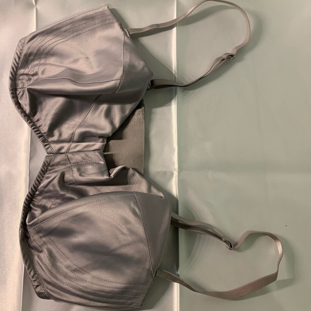Fredricks of Hollywood Silver Satin Bra